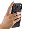 360 Rotating Bracket Carbon Fiber Leather Case For iPhone 17 Air 17Pro Max 16 Plus 15 14 Pro Magnet Wireless Charging Cover