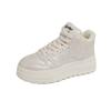 Winter Warm Snow Boots for Women Non-Slip Chunky Platform Sneakers With Faux Fur Lined Lace-Up Tennis Walking Shoes Women's Comfortable Short Booties