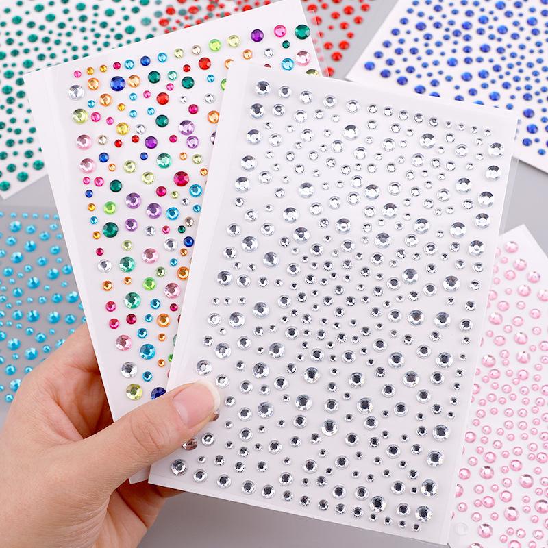 1Pcs Music Festival Party Face Jewelry Decoration Rhinestone Crystal Kids Toy DIY Diamond Stickers Eye Makeup Self-adhesive Nail
