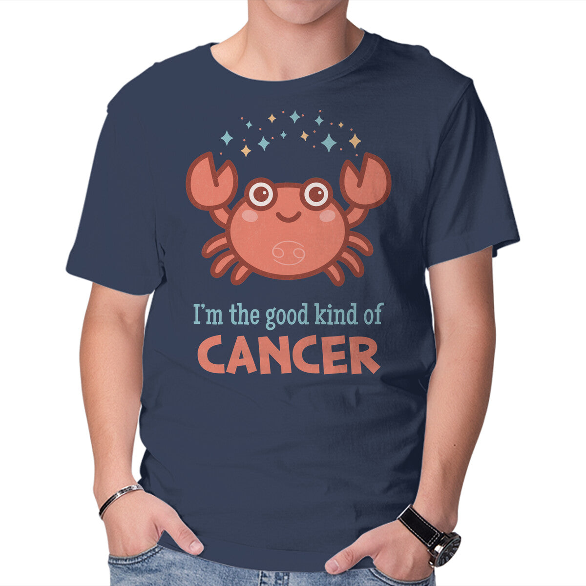 Unisex Crew Neck T-Shirt Cancer The Good Kind Graphic Short Sleeve Casual Tee XXL