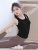 Women's Red Sports Vest & Yoga Suit with Chest Pads - Slimming, Tummy-Concealing, Ideal for Outdoors & Pilates
