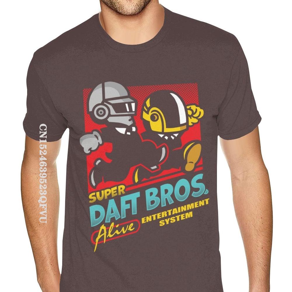 

Рождественские футболки Daft Bros Daft Punk для мужчин, изготовленные на заказ в готическом стиле, аниме-футболка в стиле ретро из хлопка, прямая поставка XXXL кофейный