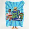 cartoon S Super W Why! Throw Flannel Throw Blanket Suitable for Sofa Living Room Bedroom