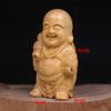 Hotei Buddha wood Seven Lucky Hotei Maitreya improves good Feng Shui interior gift statue, carving, Gods, ornament, wooden, mini, Bodhisattva, object,