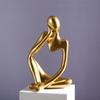 1pc Thoughtful Character Statue Ornament Decorative Figurine Office Desk Decoration Art Sculpture Gifts Home Decor Accessories