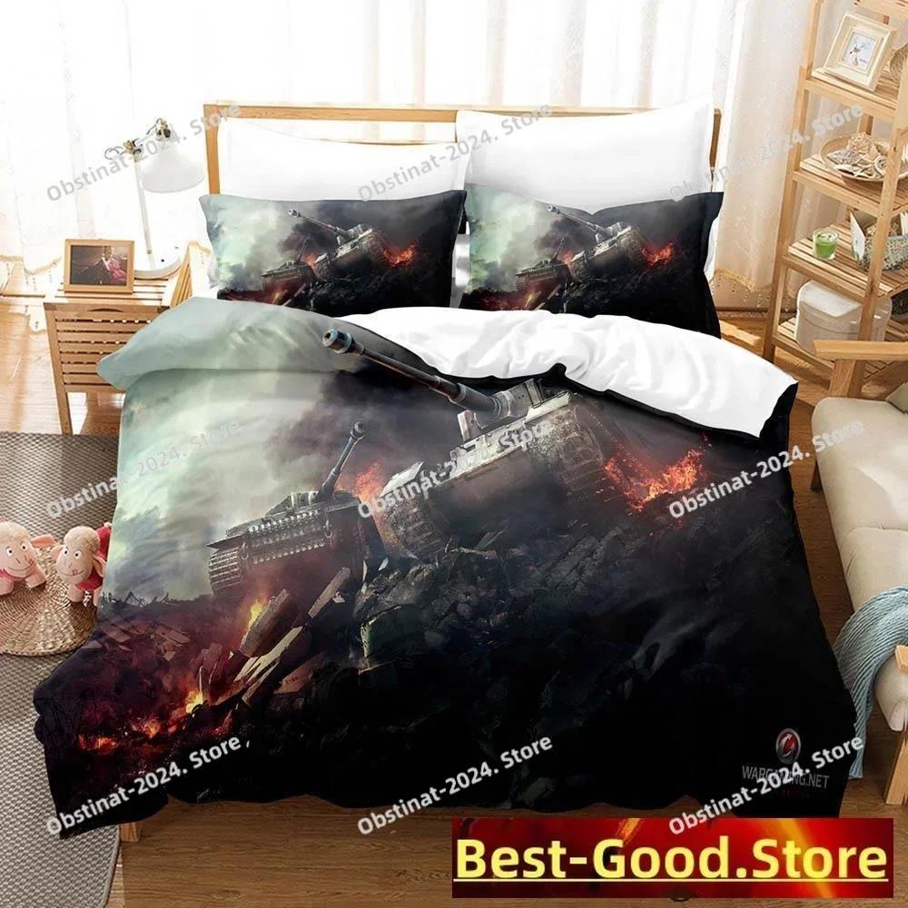 World Of Tanks Bedding set Printed Duvet Cover Pillowcase Single Double Queen Super King Size Sets