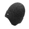 Men's Velvet Hat Warm Ear Protection Thick Wool Knitted Hat Outdoor Cold-Proof Pullover Hat
