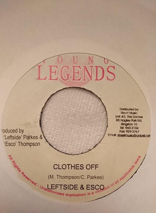 

7-дюймовая пластинка LEFTSIDE & ESCO - Clothes Off / Bagga Fren Dem НИКАКИЕ Молодые Легенды Ямайки Регги, Ска и Даб Б/У