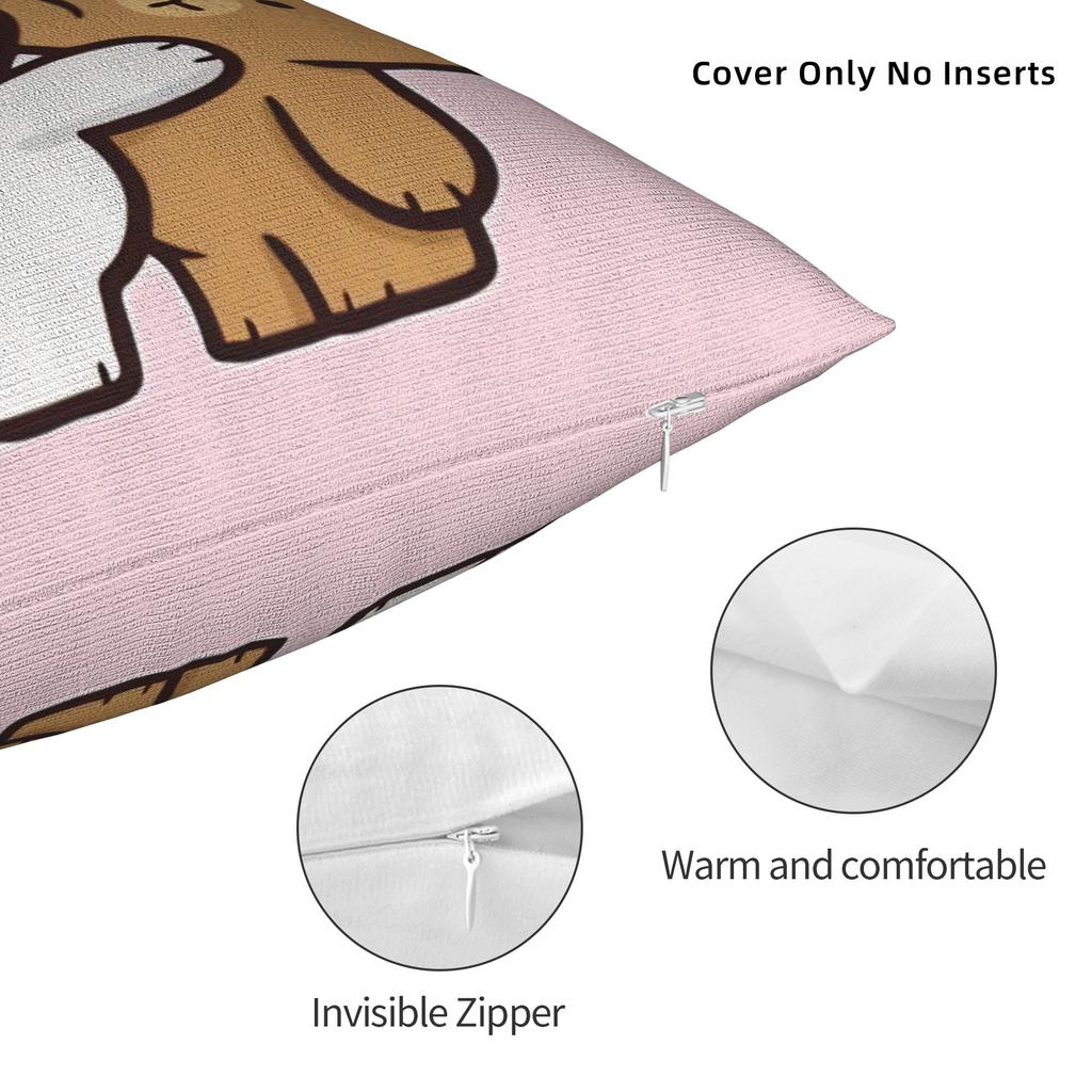 3D Print Kawaii Bubu & Dudu Pillow Cover Kawaii Pillow Case For Sofa Bedroom Home Decor Comfy Pillowcases Birthday Gift