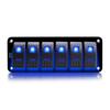 12V Switch Panel Rockers Light Toggle with Blue LED Light Indicator Easy n Waterproof Design for Vehicles Boats