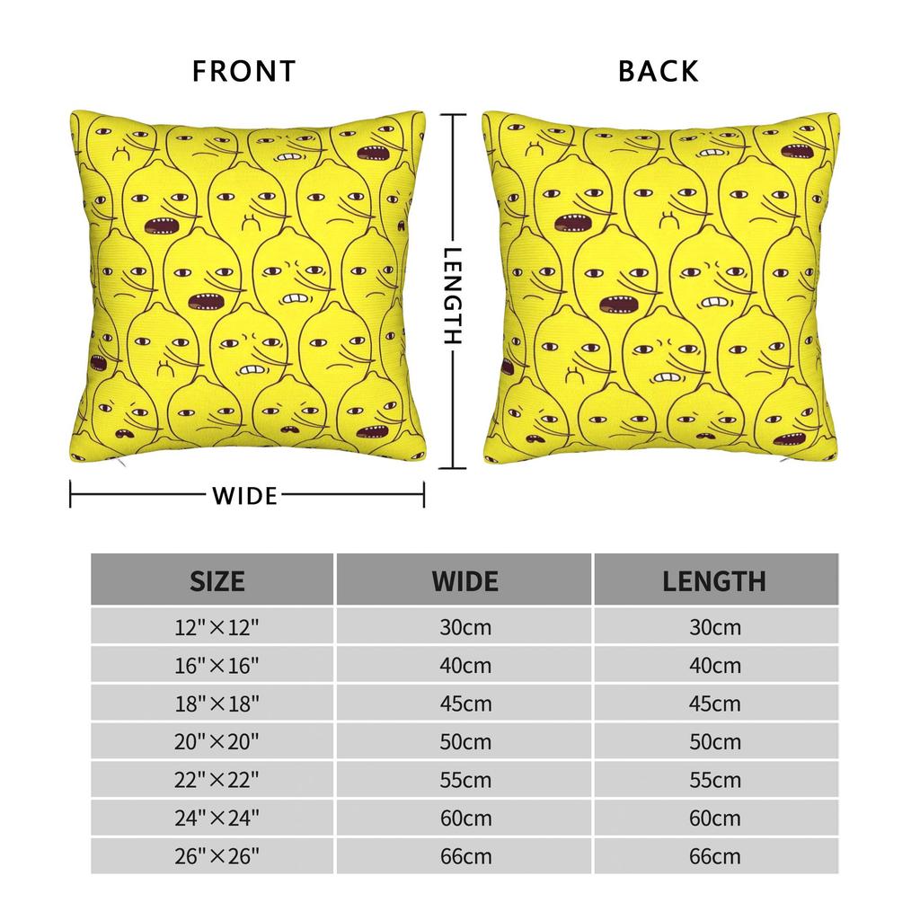 Pillow Cover Lemongrab Unacceptable  Kawaii Pillow Case For Sofa Bedroom Home Decor Pillowcases