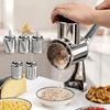 Stainless Steel Rotary Hand Crank Nut Grinder with 5 Blades Vegetable Slicer Cheese Grater  Nuts