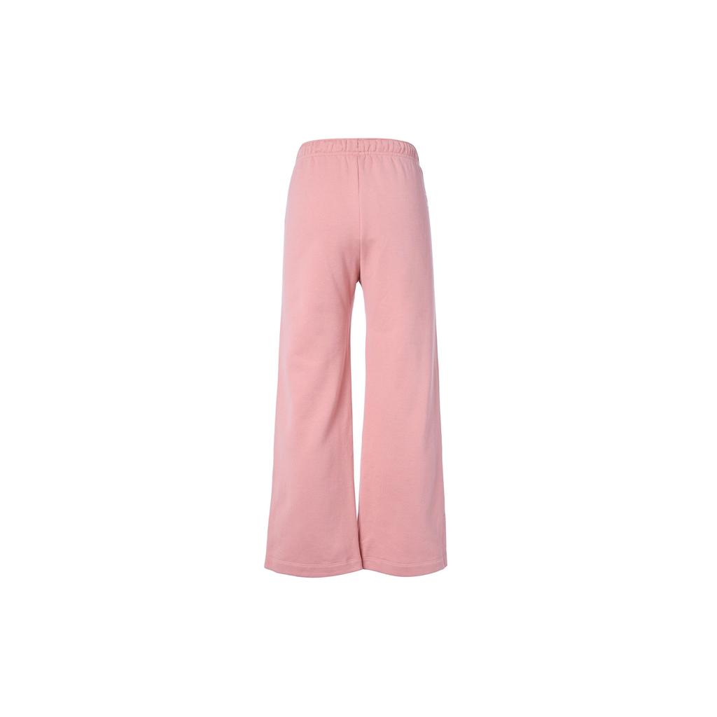 Nike Solid High-Waisted Wide-Leg Knit Sports Pants Women bottoms Stardust-Red FZ4339-618