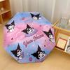 Custom Text Automatic 8 Bone Umbrella, Portable Sun Rain Protection UmbrellaKuromi