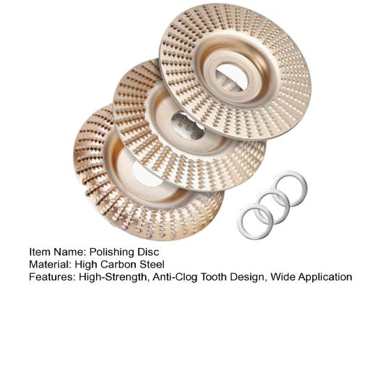Angle Grinder Polishing Pad, Heavy-Duty Wood Carving Disc, High Carbon Steel Carbide Sanding Disc, for Smooth Engraving Sanding Buffing Woodworking