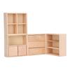 4 Pcs 1/12 Doll House Cabinet Set Simple Design Practical Lifelike Miniature Wooden Dollhouse