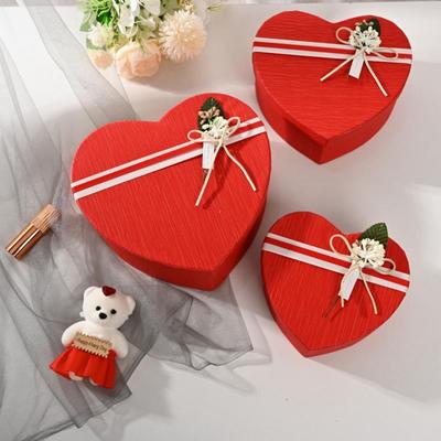 Red Gift Box Bowknot Gift Storage Container New Packaging Paper Box  Valentine's Day