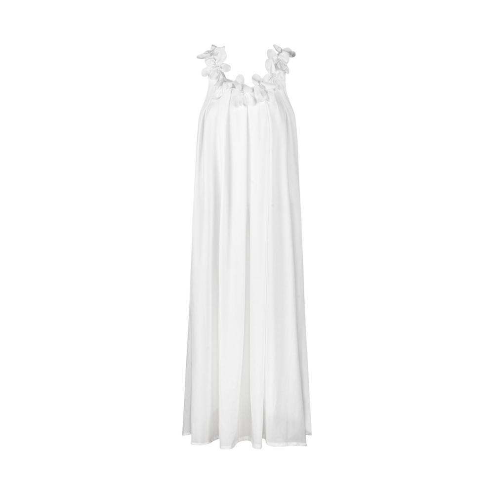 Holiday style seaside wear temperament high-end white suspender dress women's summer great-looking beach skirt tide