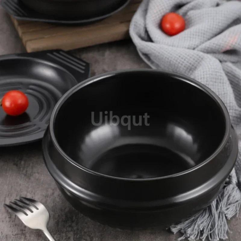 Korean Stone Pot Mixed Rice Stone Pot Korean Cuisine Casserole High Temperature Potted Rice Tableware Pots for Cooking Soup Pot