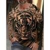 Men's T-Shirts 3D Tiger Print Streetwear Harajuku Fashion O-Neck Graphic T Shirts Tops Casual Sport Long Sleeve Gym Clothing Men