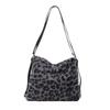 Winter Furry Bag 2025 New Popular Leopard Print Women's Double Shoulder Back Bag Multi-purpose Shoulder Tote Bag Tide