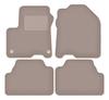 Beige Velour Floor Mats For: Hyundai Kona EV / Electric Crossover (2017-)