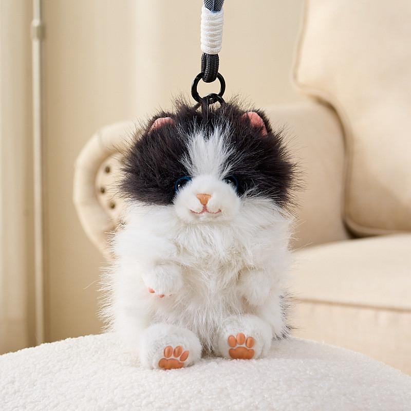 Cute Plush Cat Pendant With Long Plush Material For Gift And Backpack Decoration