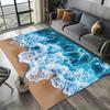 Ocean Beach Carpet Blue Sea Wave Rug Living Room Coffee Table Floor Mat 3D Nature Landscape Coastal Home Decoration Doormat