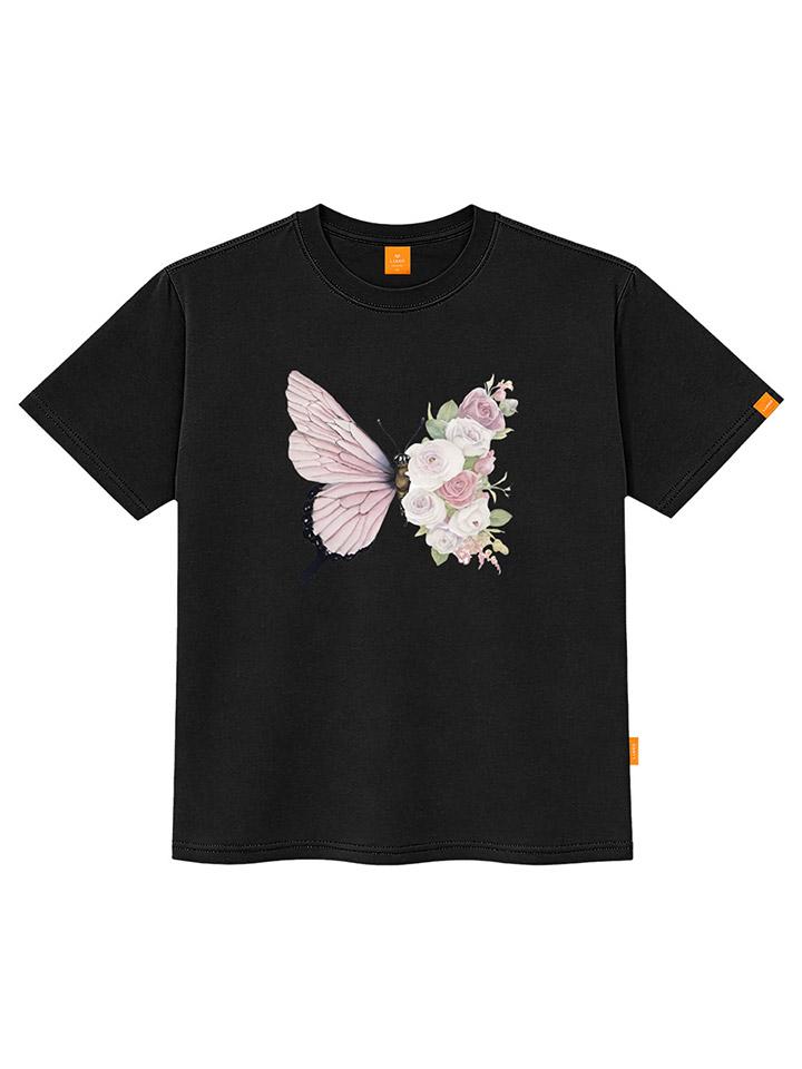Ellamo Rosefly Short Sleeve T-Shirt Unisex Plus Size S~4Xl (A Type)
