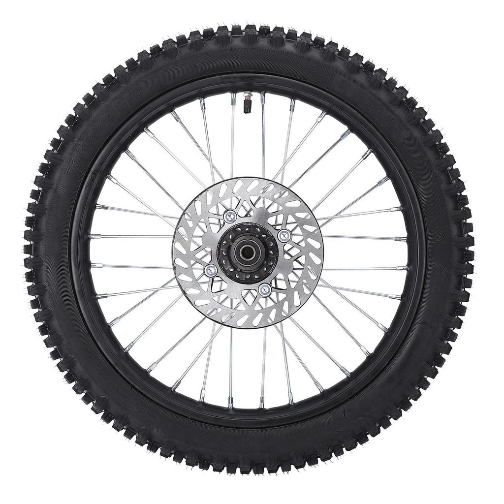 17 Inch Front Wheel Assembly 70 100 17 2.75 17 Tire Inner Tube 15mm Rim Axle with Brake Rotor for Pit Dirt Bike