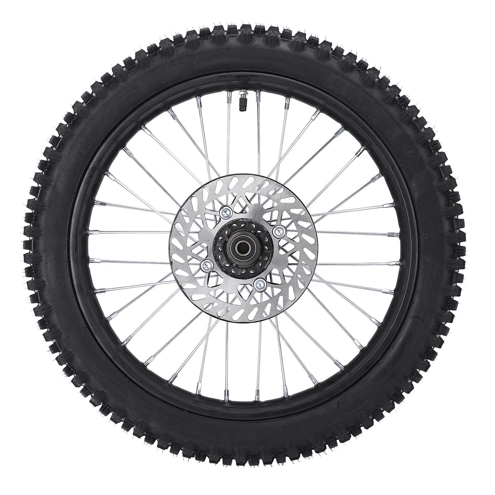 

17-дюймовое колесо с отличным сцеплением, передний обод, шина, переднее колесо для питбайка в сборе, 15-мм ось обода с тормозным ротором для питбайка