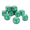10Pcs Dice Set 6 Sided Waterproof Antioxidant Finger Guessing Game Dice for Board Game Education Green