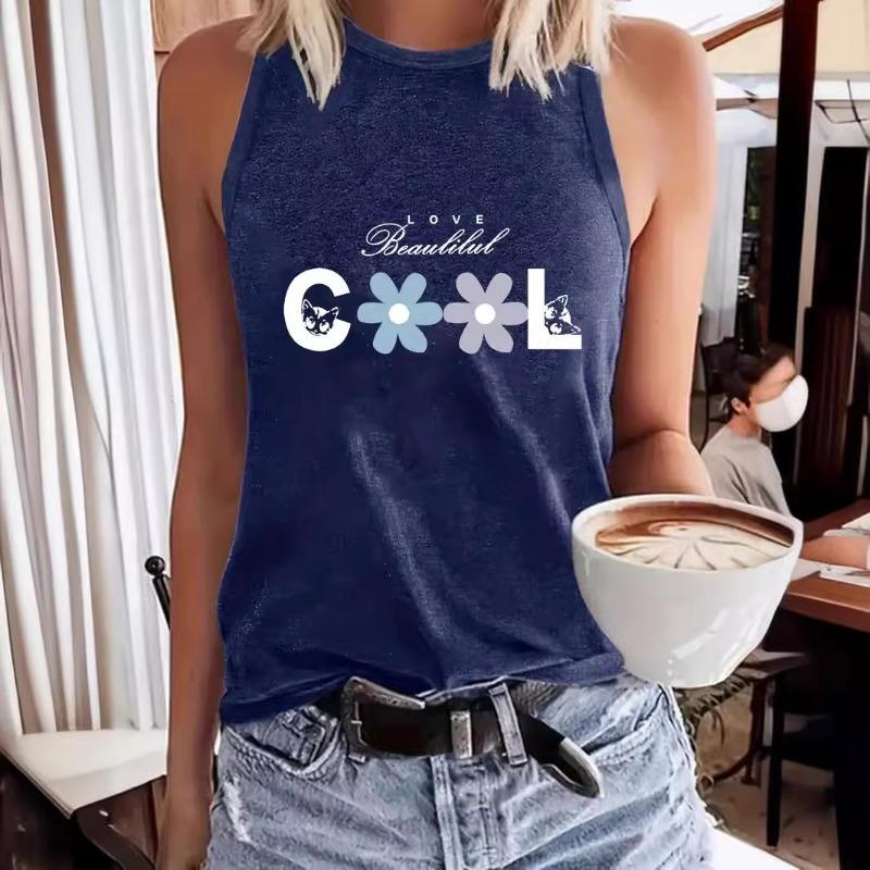 

Round-neck Vest Spring and Summer Casual Sleeveless Top L