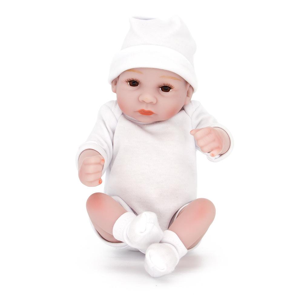 28 cm 11 tommer vinyl Leketøy Reborn Rebirth dukke Lukket øye simulering for barn Bursdag Julegaver ledsaget av leker