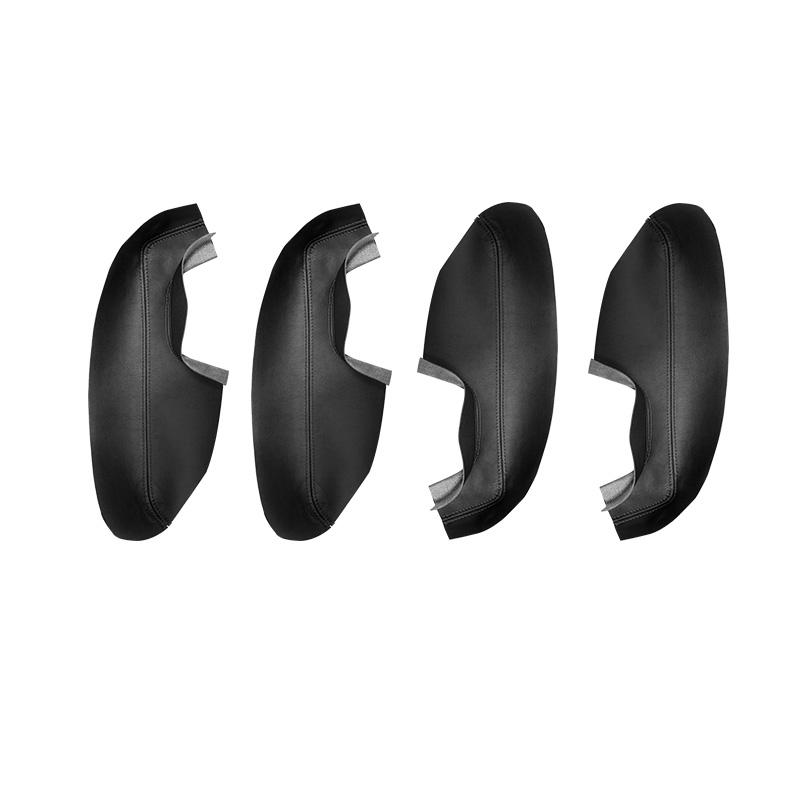 Garniture de couverture de panneau d'accoudoir de porte intérieure de voiture en cuir microfibre, 4 pièces, pour Subaru Forester 2013 2014 2015 2016 2017