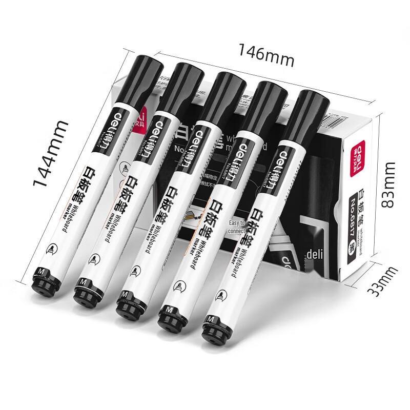 Deli 6817 Erasable Whiteboard Marker 10 Pens/Box