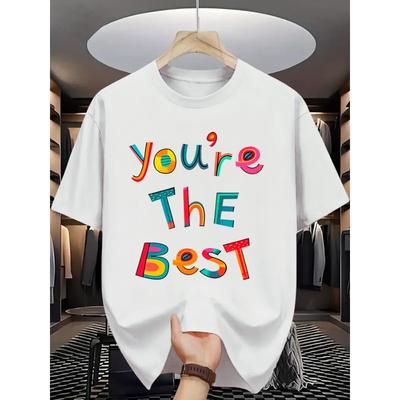 Taglie Europee Estate Moda Uomo T-shirt a Manica Corta con Stampa a Lettere