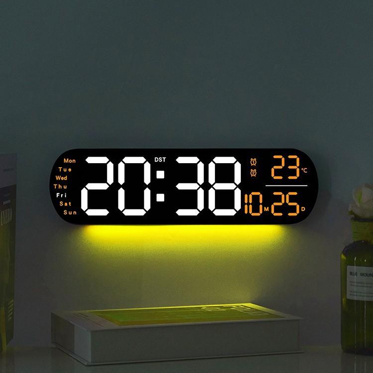 

Креативные новые настенные часы, многофункциональные часы, часы для гостиной, большой экран, светодиодный цифровой будильник 6651