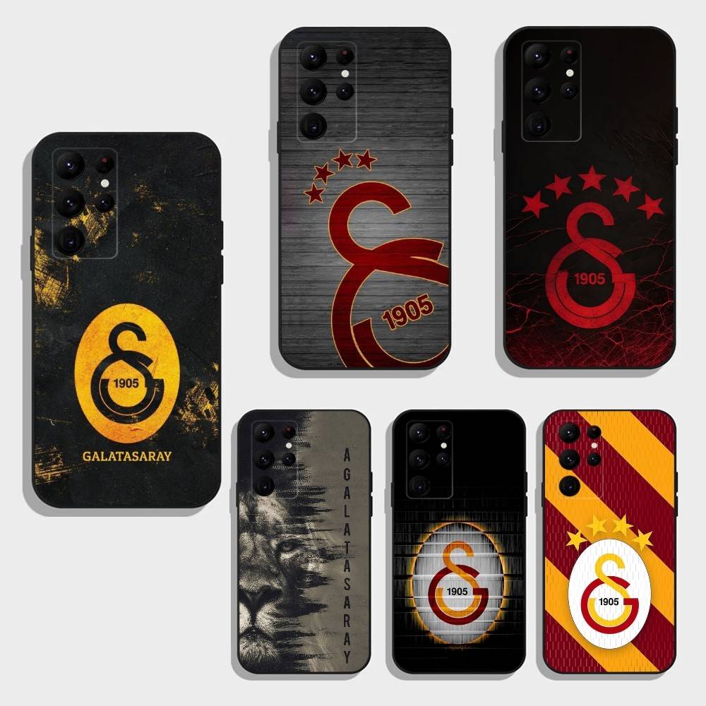 Étui de téléphone classique Galatasaray S-SK1905 Pour Samsung S26, S25, S24, S23, S22, S21, S20, Ultra, Plus, FE Housse souple noire