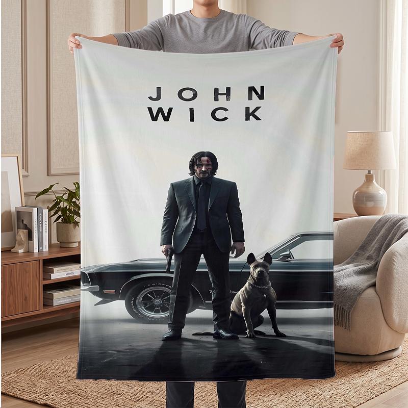 Baba yaga John wick Soft Warm Flannel Blankets Comfortable Blanket for Home Decoration Gifting