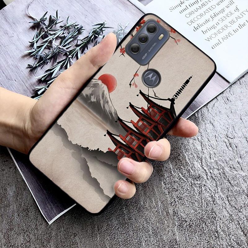 Japanese Mount Fuji Landscape Phone Case For Moto E32 E32S E20 E40 E7 Plus Edge 40 30 Ultra Neo 20 Lite G13 G9Plus GPure GStylus