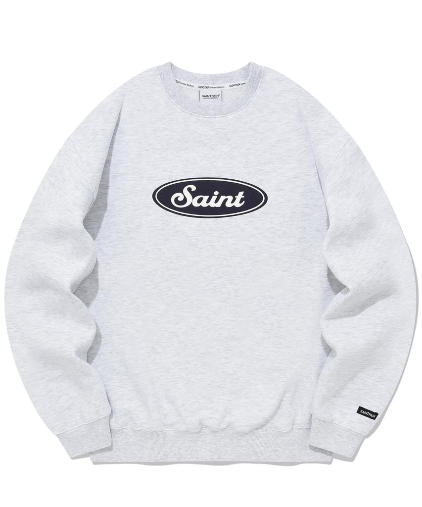 SAINTPAIN Sp Saint Ellipse Logo Crewneck - Ash Melange