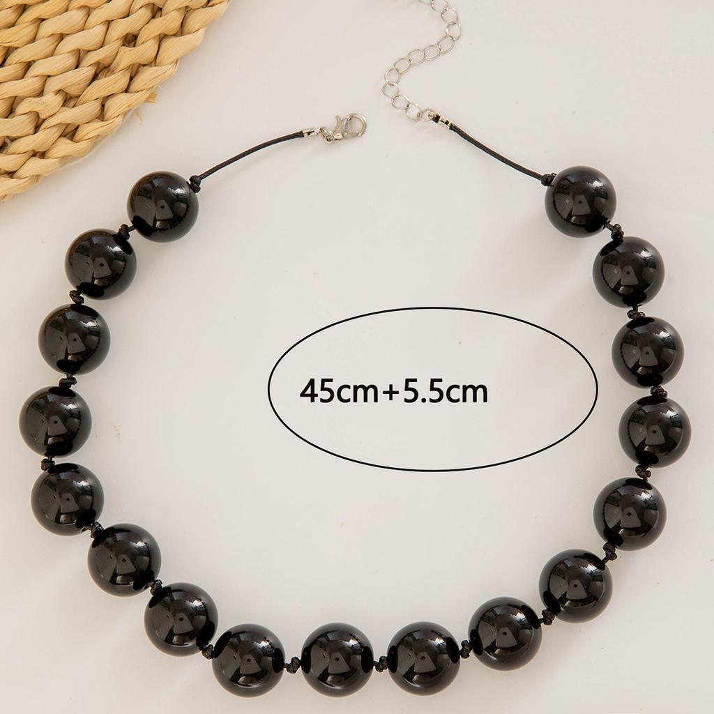 Naszyjnik w stylu etnicznym bohemy z kolorowych dużych koralików, przesadny naszyjnik z koralików dla kobiet