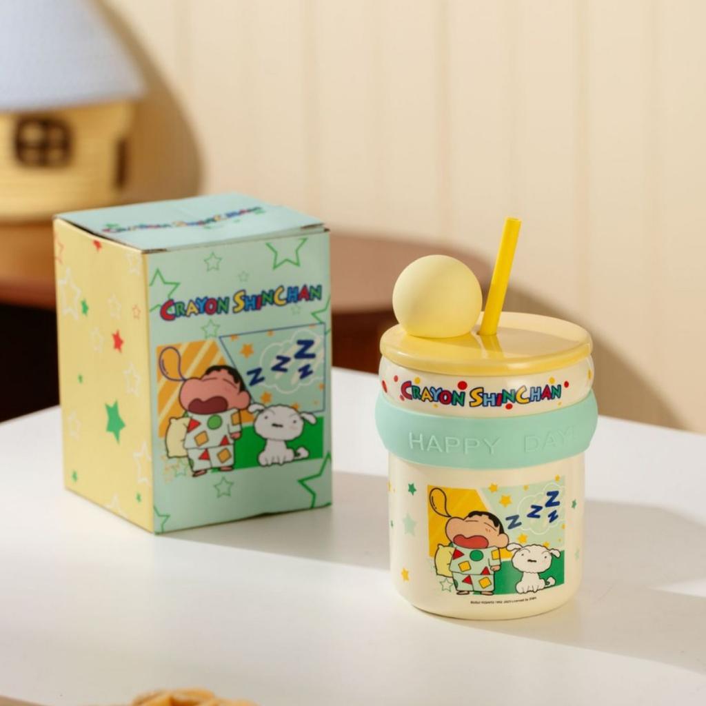 Uroczy kubek Crayon Shin Chan  Kubek ceramiczny o wysokim poziomie wyglądu dla dziewcząt  Kubek do kawy, mleka do biura  Prezent urodzinowy
