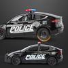 1/24 Tesla Model Y SUV Alloy Police New Energy Car Model Diecast Metal Vehicles Car Model Simulation Sound and Light Children Toy Gift