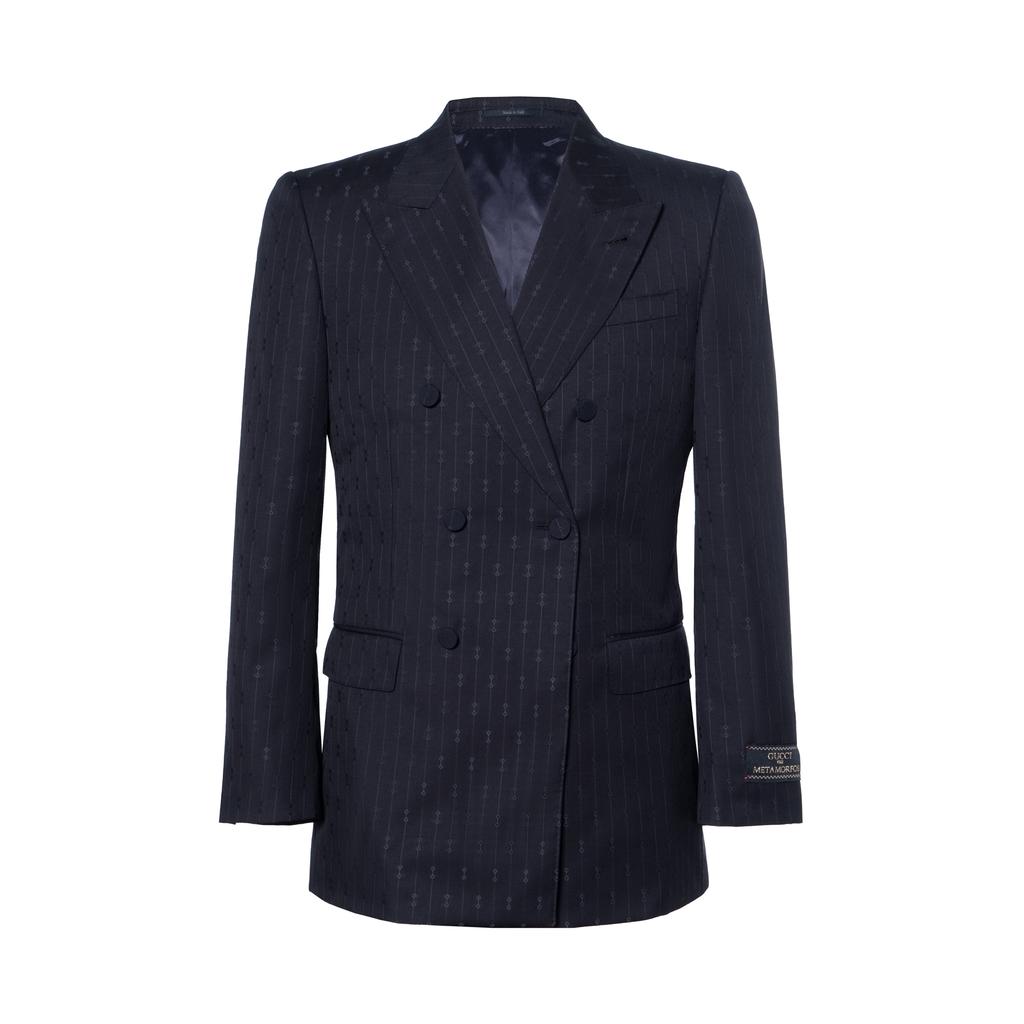 GUCCI Horsebit Striped Tailored Blazer 720687-ZAITQ-4557