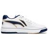 Li Ning Synthetic Leather Comfortable Trendy Slip Resistant Durable Low Top Skate Shoes Unisex Skate Shoes White Navy-Blue ABCU001-6