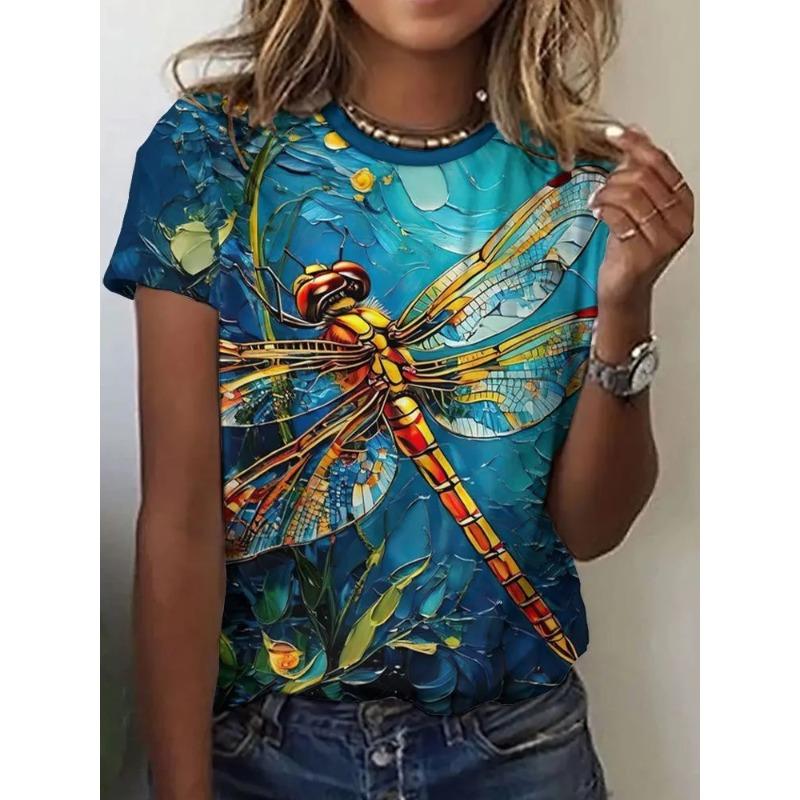 3D Printed Summer Fashion Women's T-shirt Breathable Casual Versatile