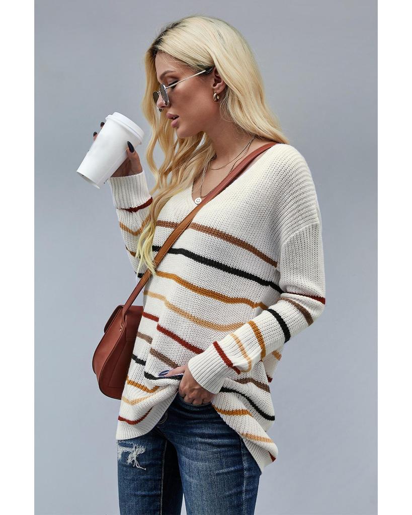 Azura Exchange Striped Knit Sweater