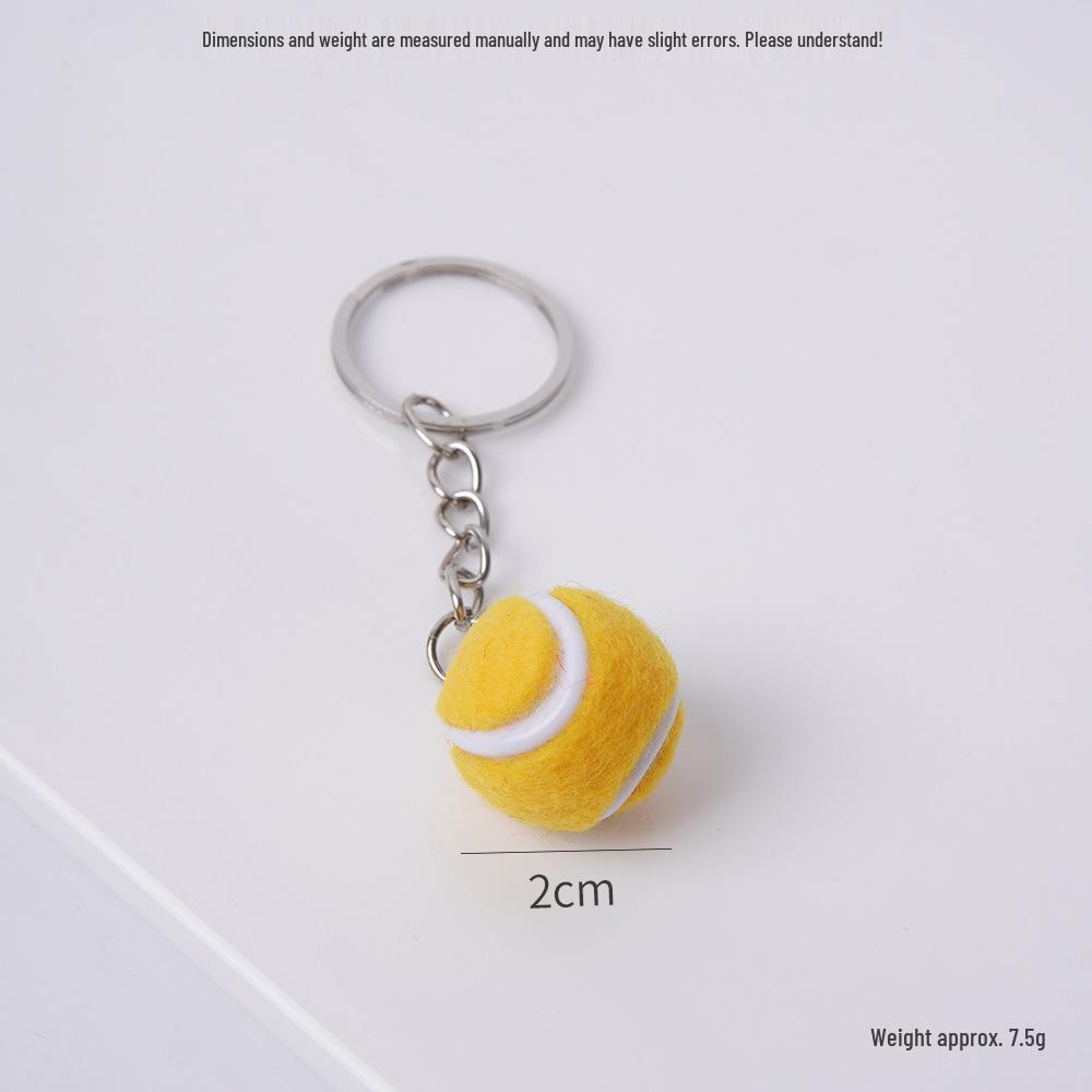 2cm Mini Tennis Ball Toy Keyring Backpack Pendant & Earrings Souvenir